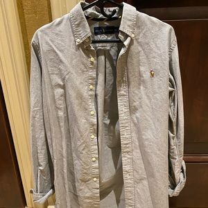 Men’s Ralph Lauren Grey LS Polo Size S